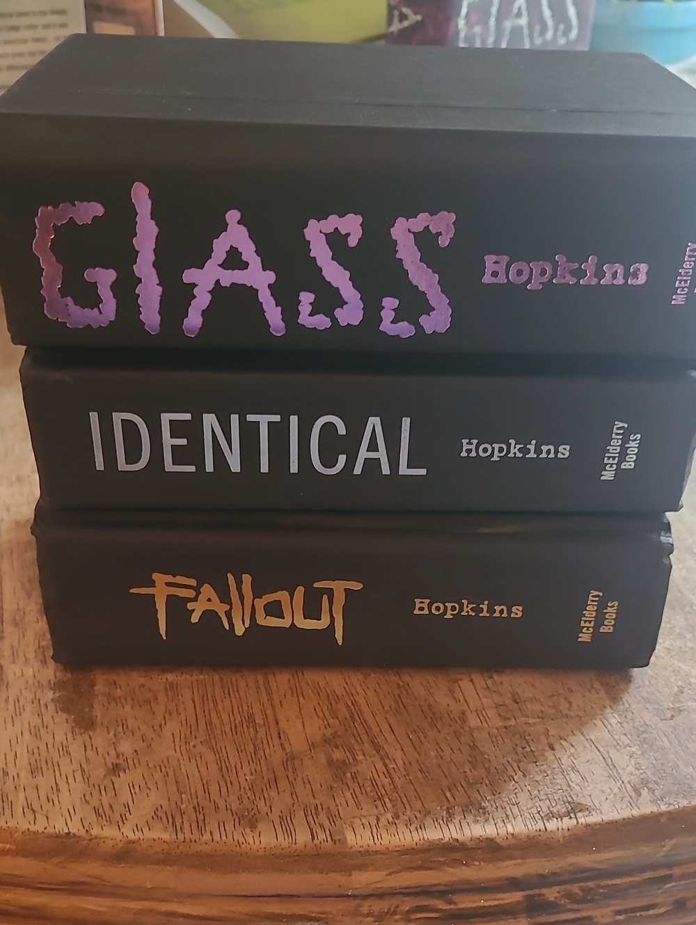 Ellen Hopkins Hardcover Book Lot Glass 2007 Identical 2008 Fallout 2010 Y2K